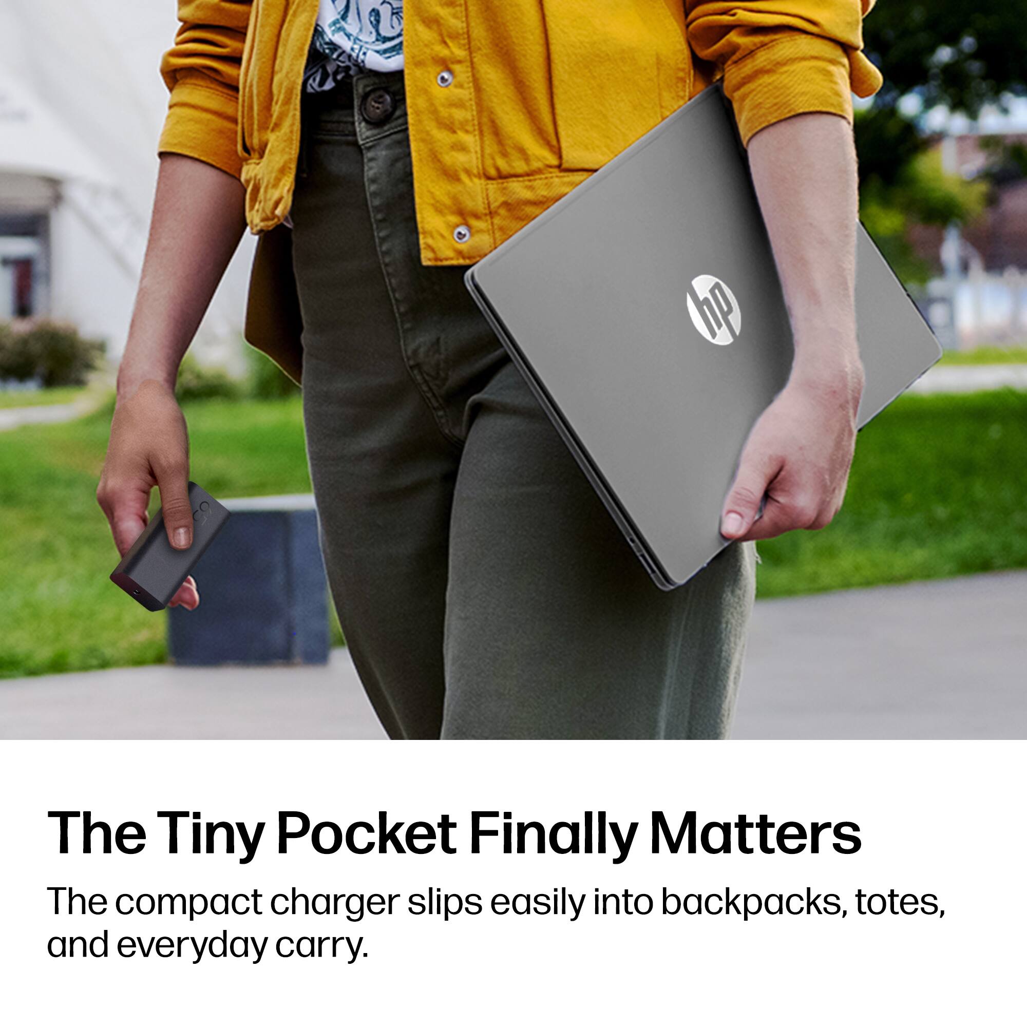 5 hp The Tiny Pocket Finally Matters The compact charger slips easily into backpacks, totes, and everyday carry.