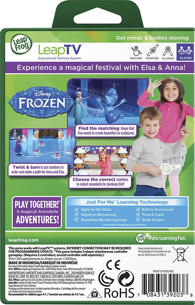 leapfrog frozen game