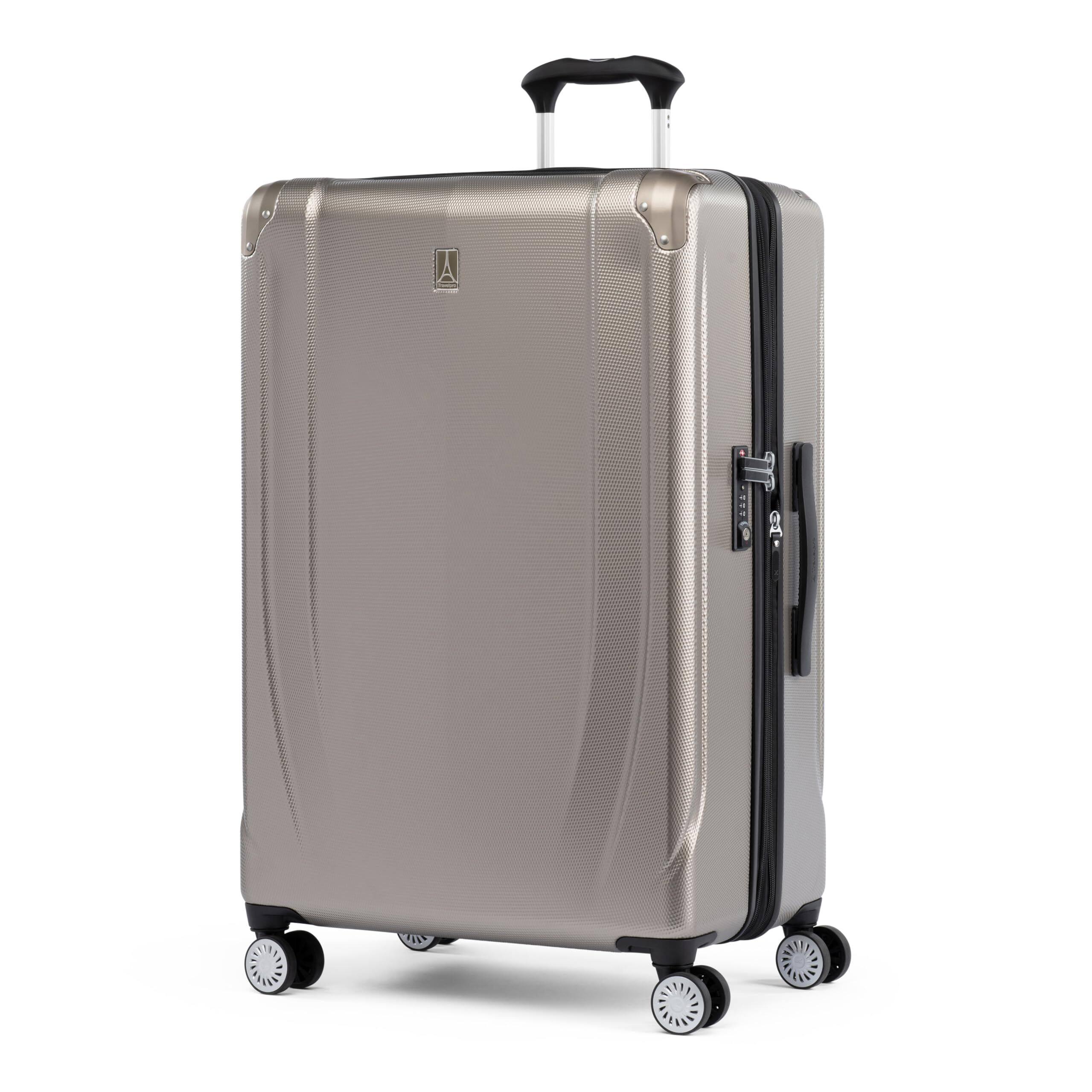 Angle. Travelpro - Travelpro Pathways 3 Hardside Expandable Luggage, 8 Spinner Wheels, Lightweight Hard Shell Suitcase - Champagne.