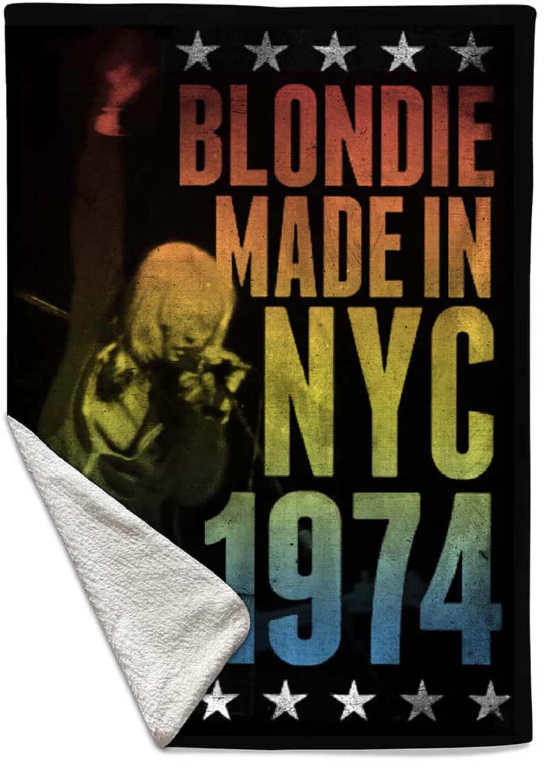 PopMarket - Blondie - Rocksax - Blondie - Made In NYC - Sherpa Fleece Throw (50 in x 60 in) - Multicolor price history on PriceWatchPro