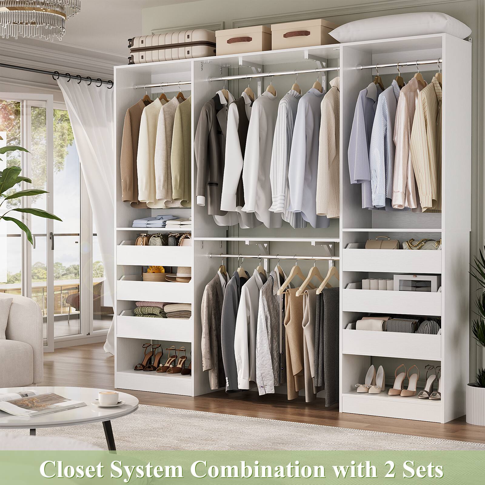 Closet System Combination with 2 Sets