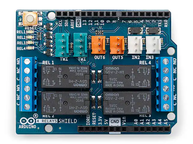 Arduino Tx1 Arduino A000110 4 Relays Shield allows driving high power loads. - Best Buy