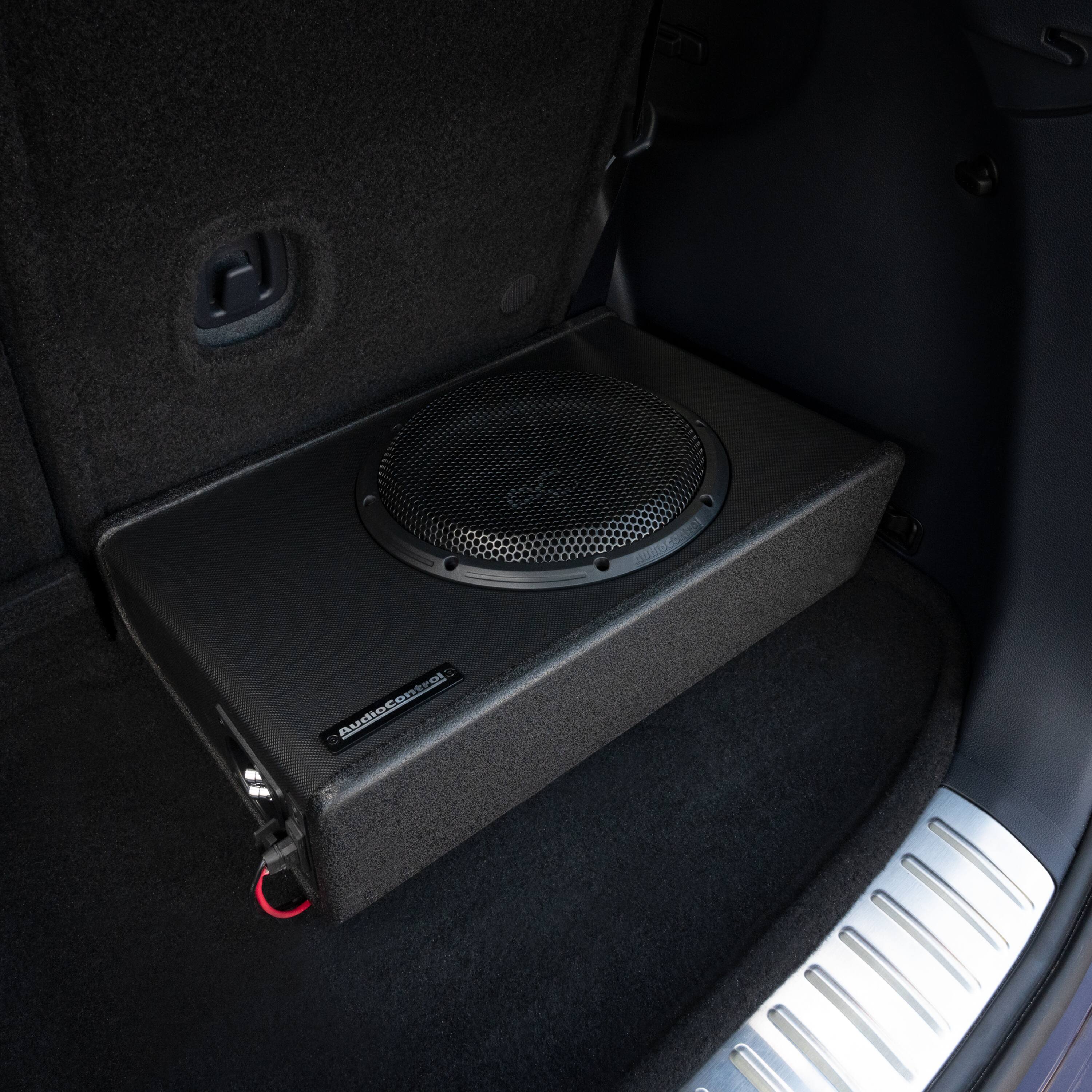 Alt View 23. AudioControl - Space Series 10” Single-Voice-Coil 2-Ohm Loaded Sealed Subwoofer Enclosure - Black.