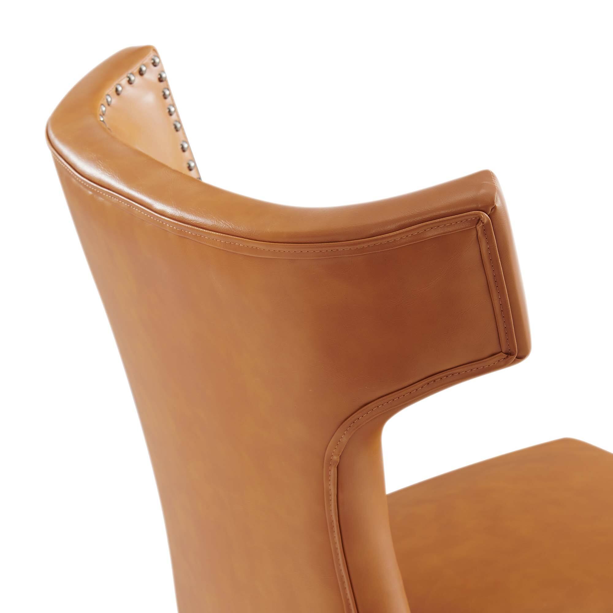 Alt View 1. Modway - Curve Vegan Leather Dining Chair by Modway - Brown.