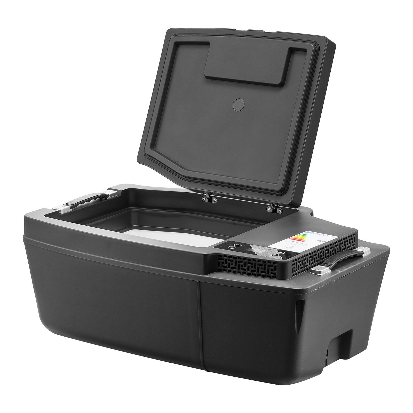 Alt View 5. VEVOR - 12 Volt Refrigerator, 21.1 QT/ 20L Car Fridge for Tesla Model 3, Portable Electric Freezer Compressor with APP Control - Black.