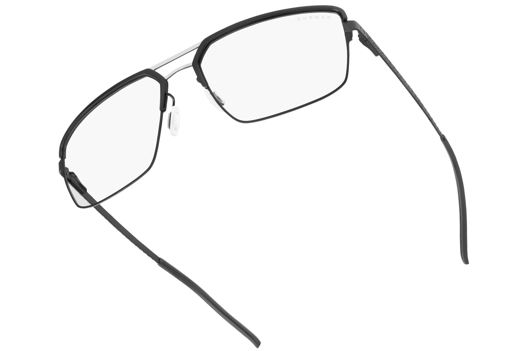 Front. GUNNAR - GUNNAR Computer Glasses  -  Pinnacles, Onyx Silver, Clear Pro Lens - Blue Light Blocking, For Designers/Photographers - Onyx/Silver.