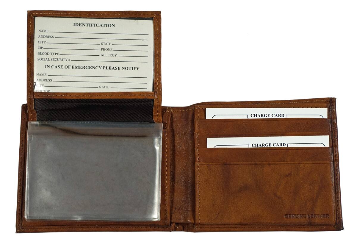 IDENTIFICATION  
NAME  
ADDRESS  
CITY  
STATE  
ZIP  
PHONE  
BLOOD TYPE  
ALLERGY  
SOCIAL SECURITY #  

IN CASE OF EMERGENCY PLEASE NOTIFY  
NAME  
ADDRESS  
CITY  
STATE  
DOCTOR  

CHARGE CARD  
CHARGE CARD  

SERIOUS LEATHER