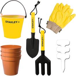Red Tool Box - Stanley Jr. 10 Piece Garden Tool Set - Yellow