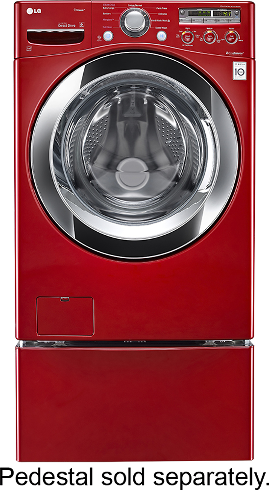 Best Buy: LG 4.0 High-Efficiency Cherry WM3250HRA Steam Ultralarge-Capacity Front-Loading Wild SteamWasher Ft. Cu. Washer 9-Cycle Red