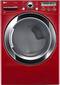 LG - SteamDryer 7.3 Cu. Ft. 9-Cycle Ultralarge-Capacity Steam Electric Dryer - Wild Cherry Red-Front_Standard