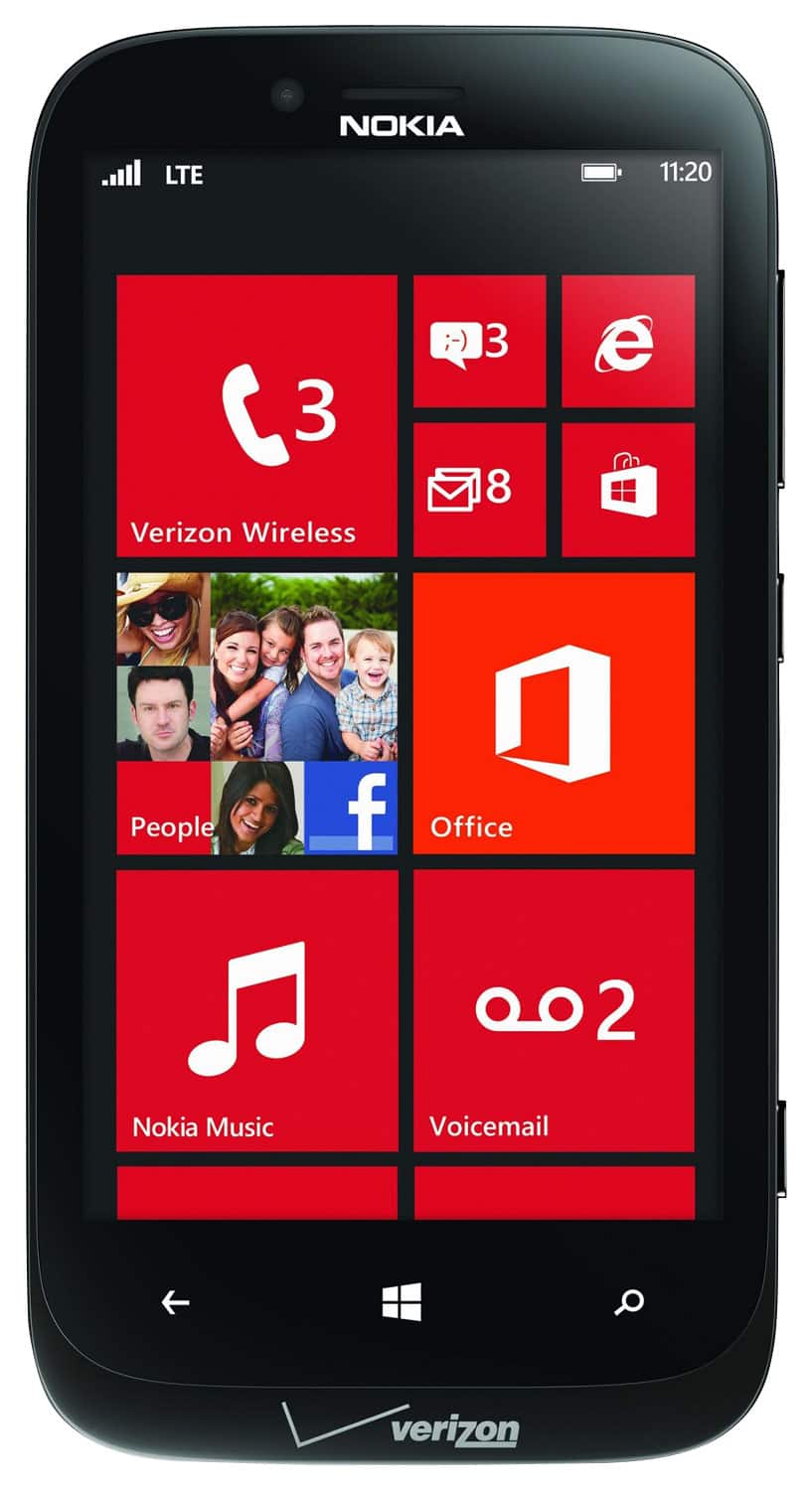 Front. Microsoft - Lumia 822 Unlocked GSM 4G Cell Phone (Verizon Wireless).