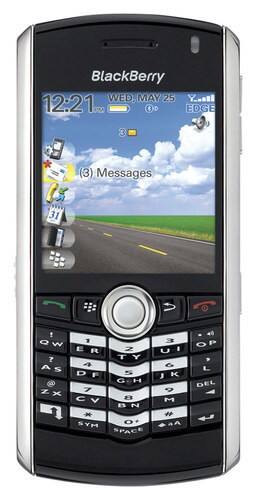 Front Standard. BlackBerry - 8120 Cell Phone (Unlocked) - Black.
