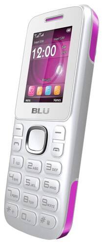 Front Standard. Blu - Zoey T176 Cell Phone (Unlocked) - White/Pink.