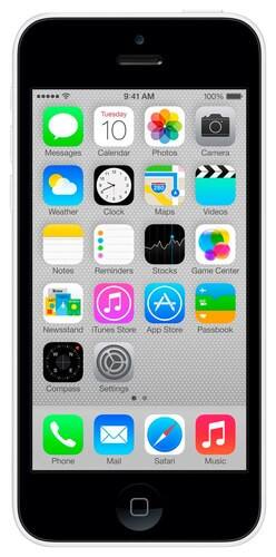 Front Standard. Apple® - iPhone 5c 32GB Cell Phone (Unlocked) - White.