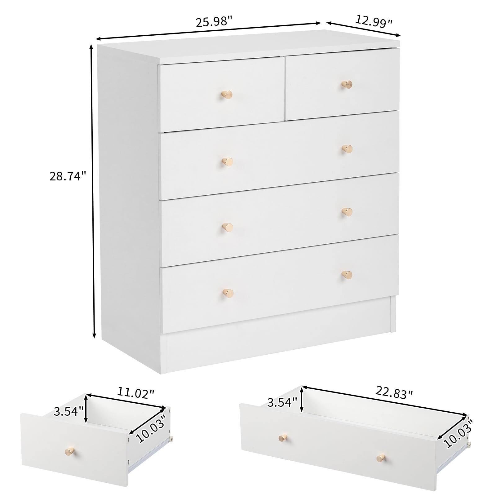 25.98" x 12.99" x 28.74"  
3.54" x 11.02" x 10.03"  
3.54" x 22.83" x 10.03"