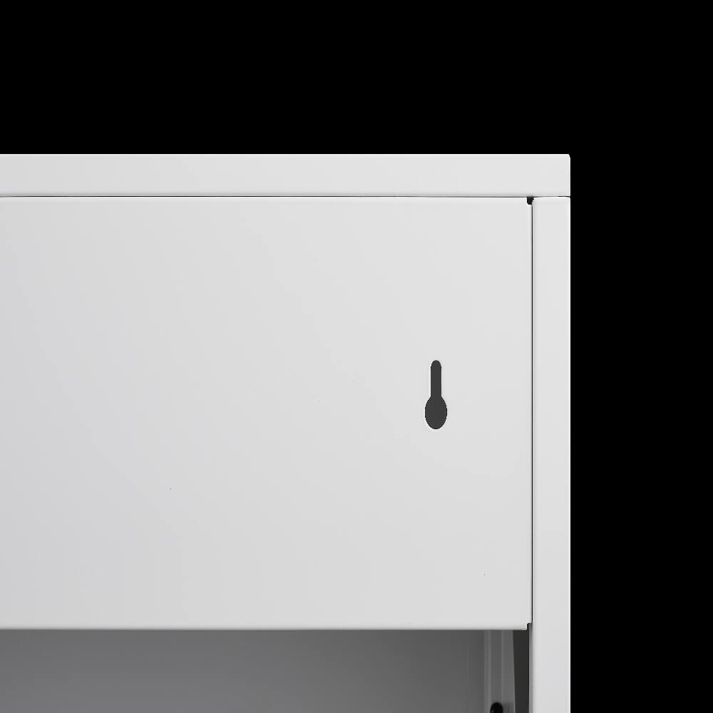 Alt View 7. Loheer - Loheer White Metal Shoe Cabinet 4 Flip Drawer Shoe Organizer - White.
