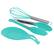 Alt View 4. MegaChef - MegaChef Light Teal Silicone Cooking Utensils, Set of 12 - Light Teal.