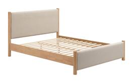 Hivvago - Hadi Queen Bed Beige & Natural - Beige & Natural