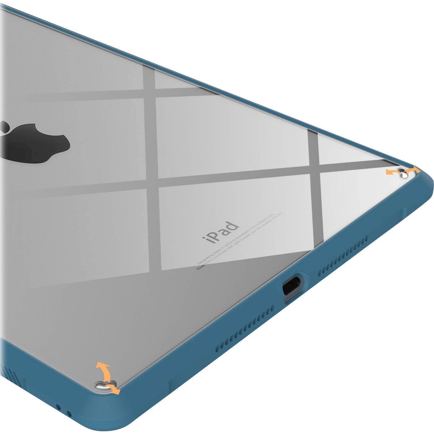 Alt View 14. SaharaCase - Hybrid Flex Series Case for Apple iPad 10.2 (8th Generation 2020 and 9th Generation 2021) - Clear Blue.