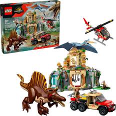 LEGO Jurassic World is a popular toy set that includes various dinosaur models and vehicles. The set is designed for children aged 8 and above and consists of 76976 pieces. It features a Spinosaurus, Quetzalcoatlus, and an Air Mission helicopter, among other vehicles and dinosaurs. The set is a great way for kids to engage in creative play and learn about different types of dinosaurs and vehicles.