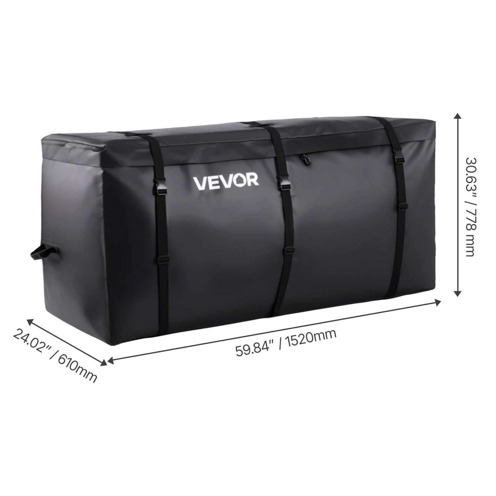 VEVOR  
30.63" / 778 mm  
24.02" / 610 mm  
59.84" / 1520 mm