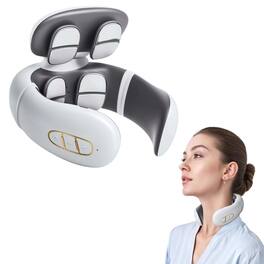 Cubilan - Portable Neck Shoulder Massager with Heat 4 Modes 15 Intensity Levels Pain Relief - White