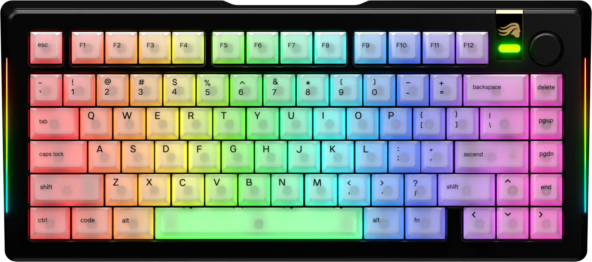 Glorious Polychroma Translucent RGB Keycaps Translucent GLOKBACCKC