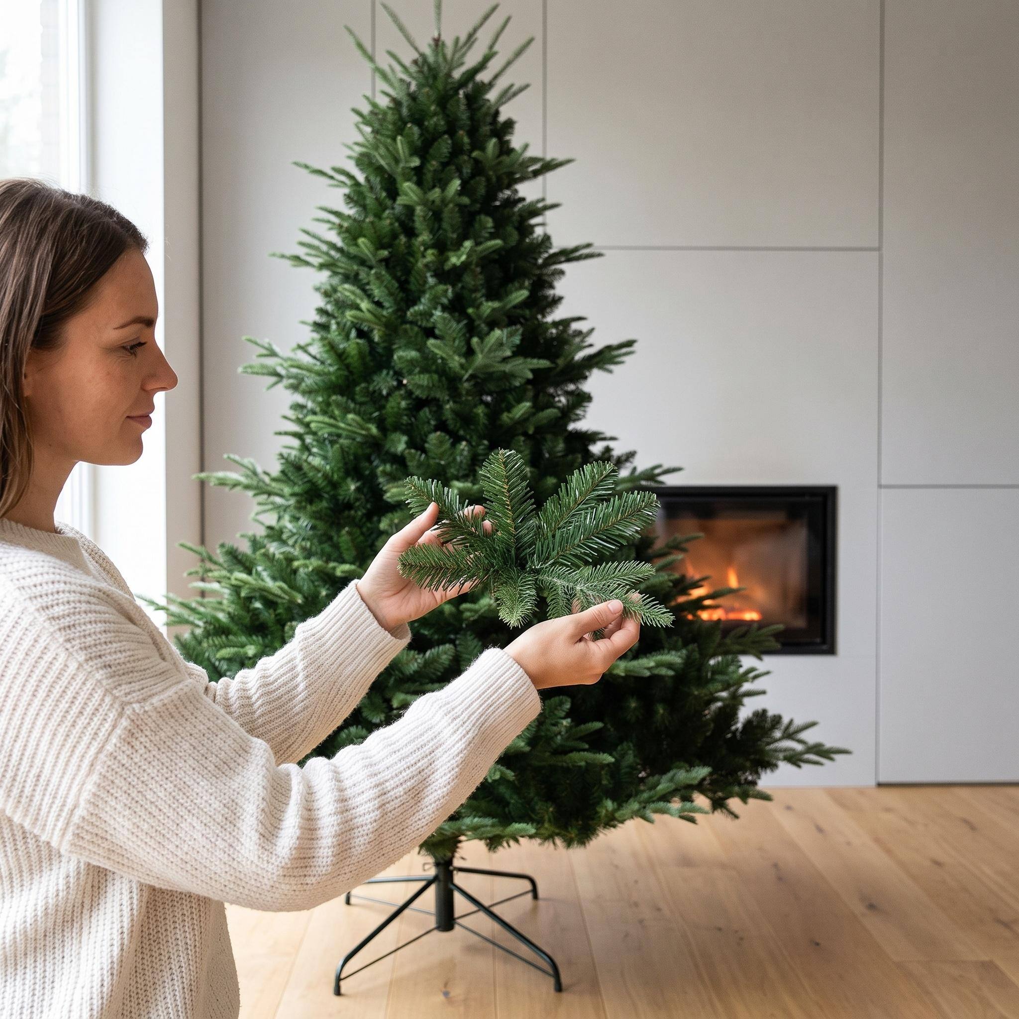 Alt View 7. Forest'nSky - 4 ft. Full-Shaped Artificial Christmas Tree with 714 PE/PVC Tips and Metal Stand - Green.
