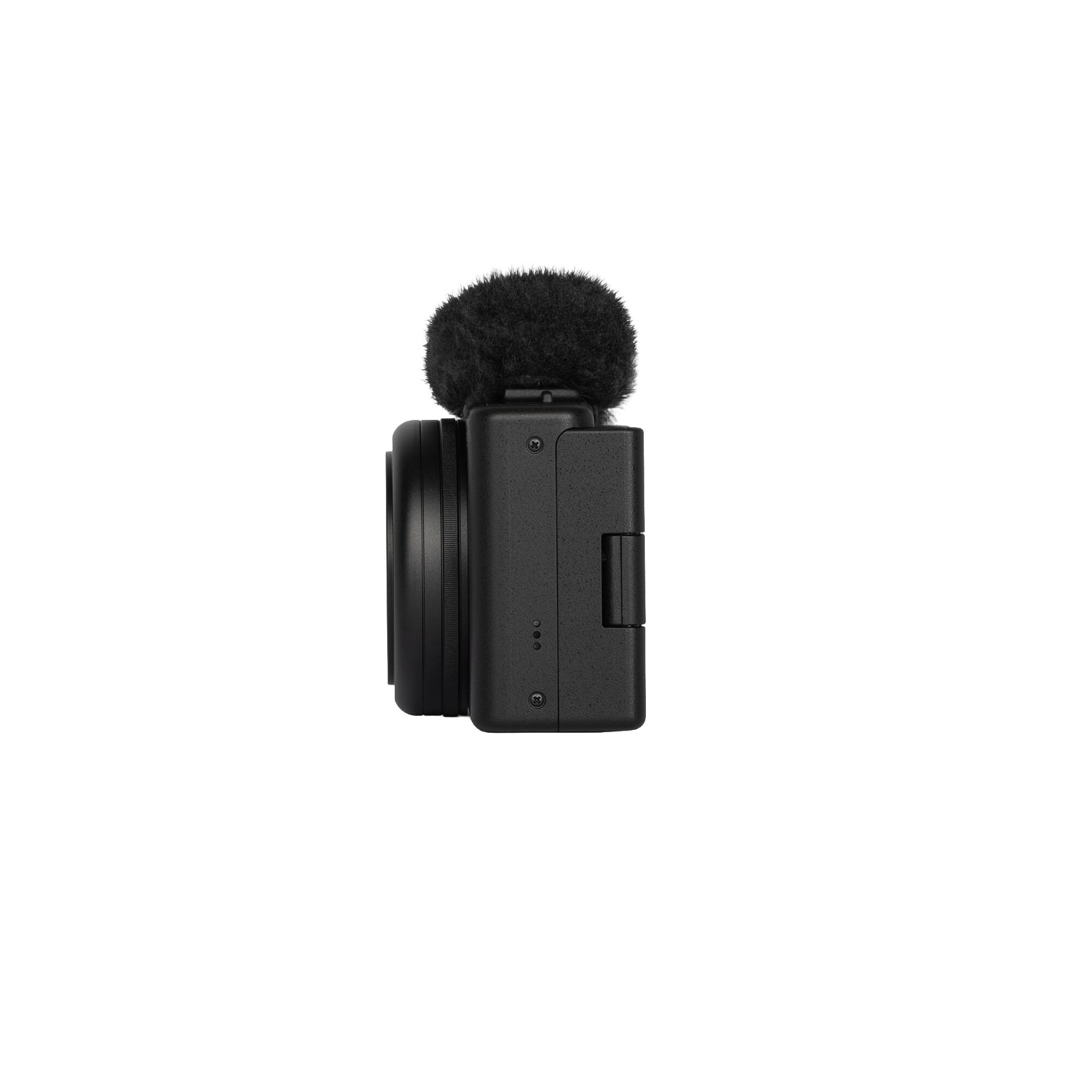 Alt View 5. Sony - Sony ZV-1F Vlogging Camera (Black) (ZV1F/B) Bundle + Case + 64GB Card + Tripod + More.