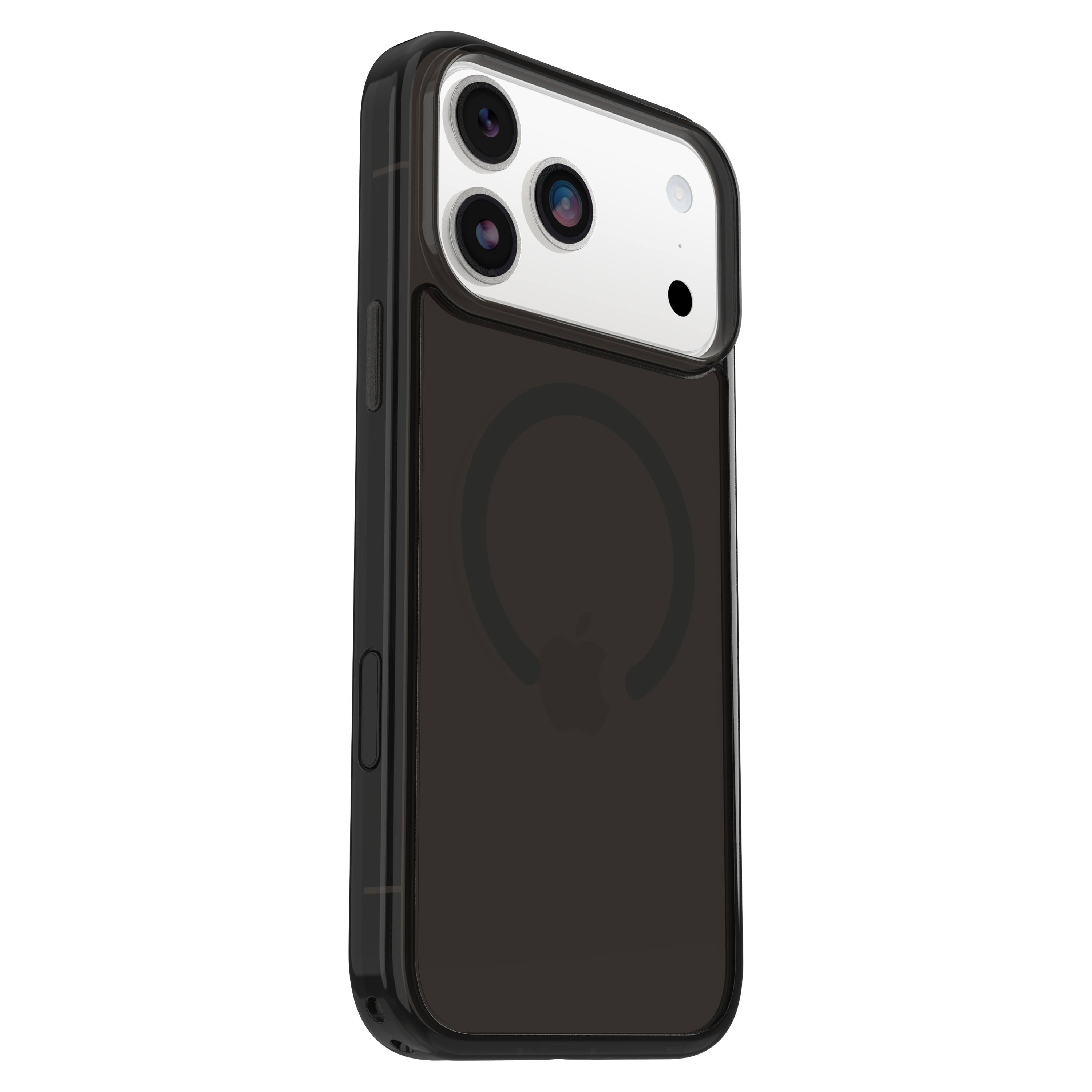 Left. OtterBox - Symmetry Series Hard Shell for Apple iPhone 17 Pro Max - Black.
