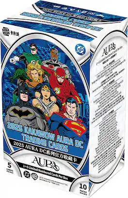 2025 Kakawow Aura DC Trading Card Hobby Box (10 Packs)
