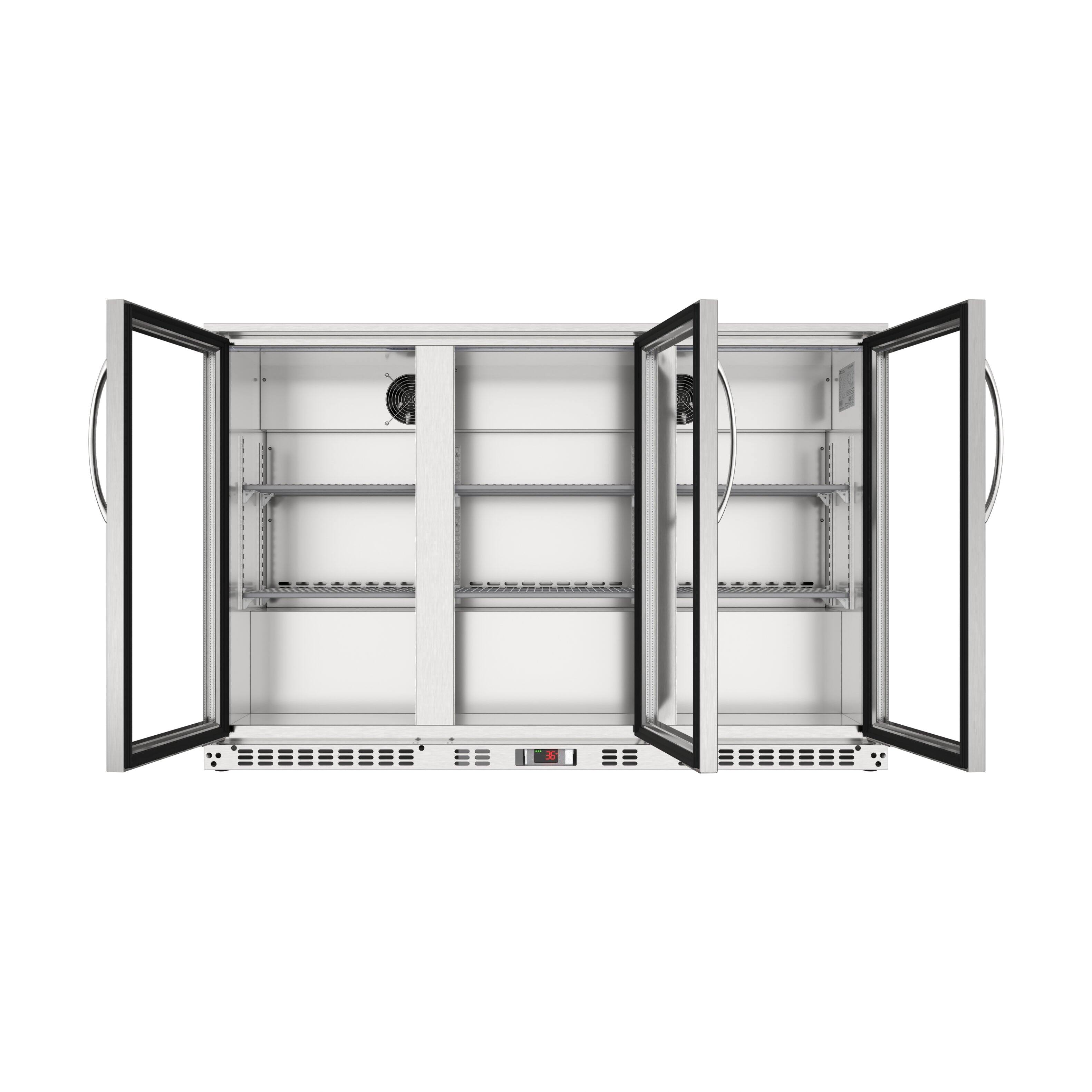 Alt View 3. Koolmore - 53 in. Three-Door Back Bar Refrigerator - 11 Cu Ft. BC-3DSW-SS - Stainless-Steel.