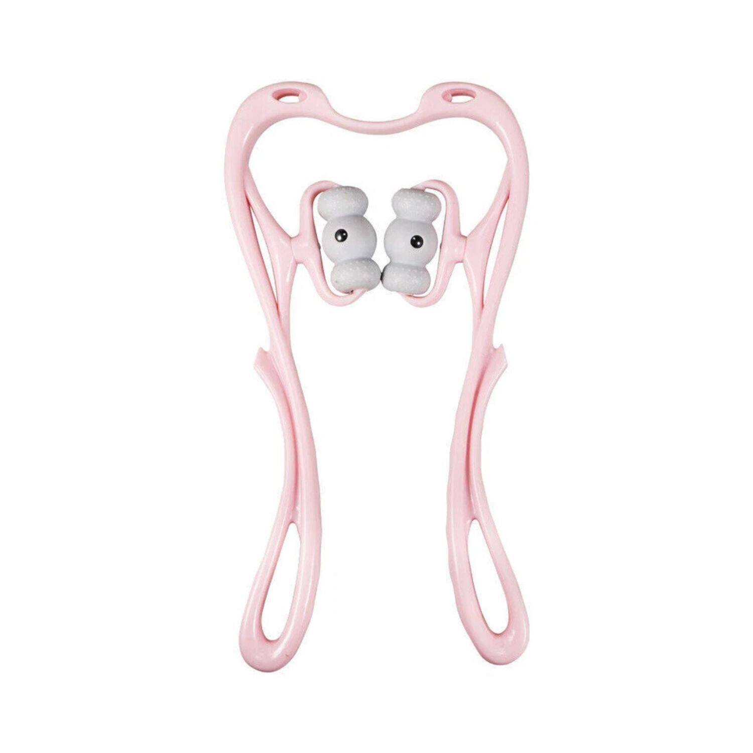 Front. Stock Preferred - Neck Roller Massager – Handheld Trigger Point Therapy for Neck & Shoulder Pain Relief - Pink.