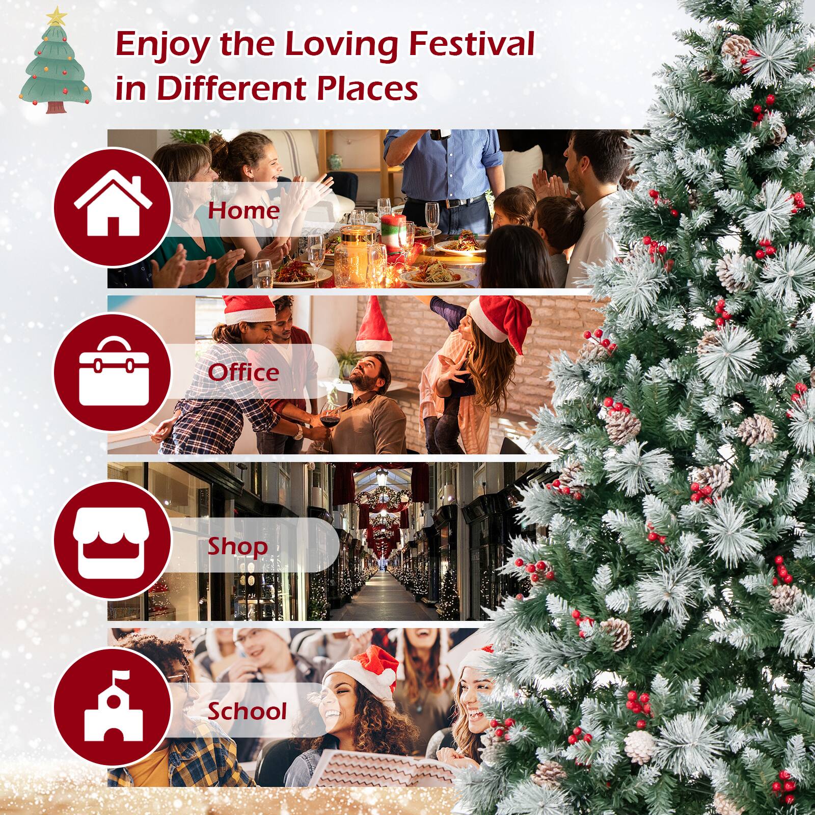 Enjoy the Loving Festival in Different Places: Home, Office, Shop, School