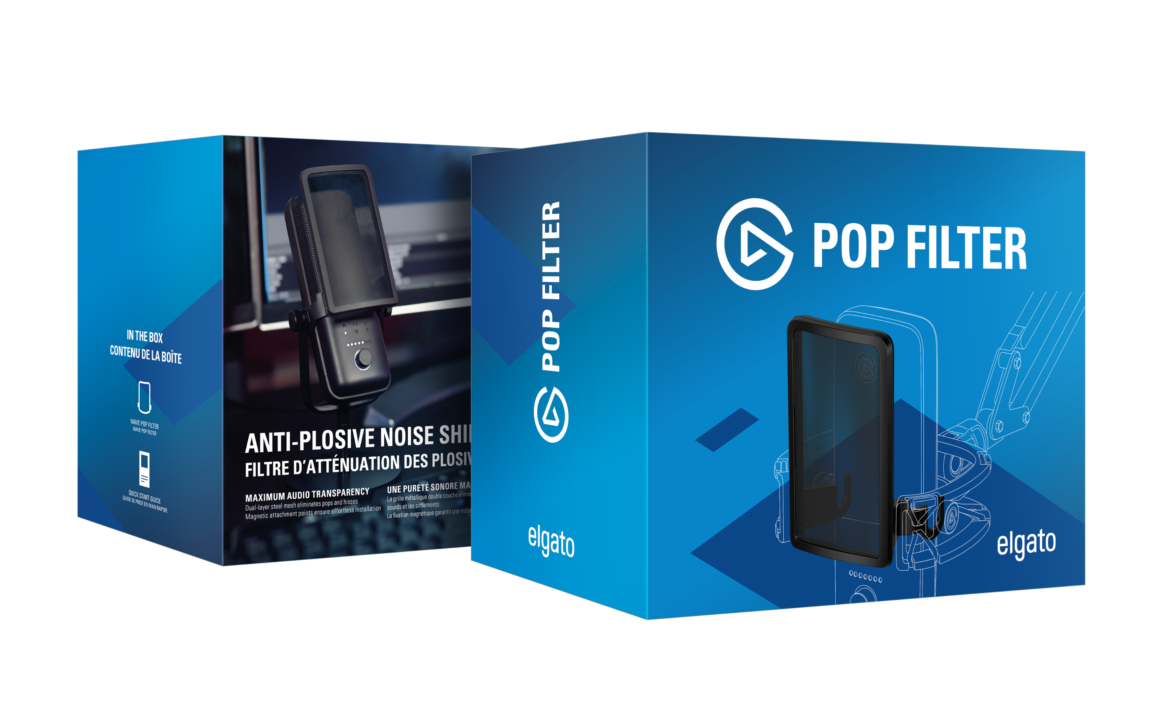 Pop Filter - Anti-Plosive Noise Shield - Transparency - Audio Transparency - Dual-layer Aluminum Mesh - Eliminates Pesky Plosives - Magnetic Attachment - Satan-Satisfaction Guarantee - Elgato