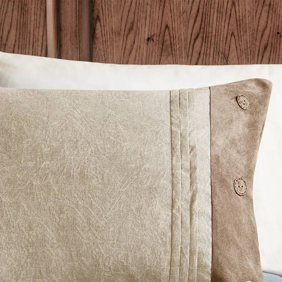 Gracie Mills Maldonado 7 Piece Rustic Faux Suede Comforter Set Tan 6346 ... Gracie Mills Maldonado 7 Piece Rustic Faux Suede Comforter Set Tan 6346 ...