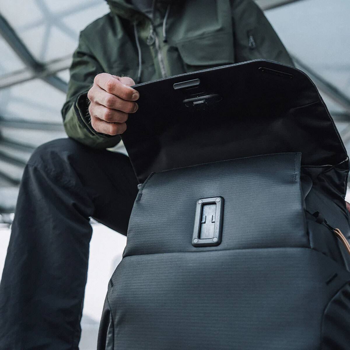 Alt View 5. PGYTECH - PGYTECH OneGo 2 20L Camera Backpack - Matte Black.