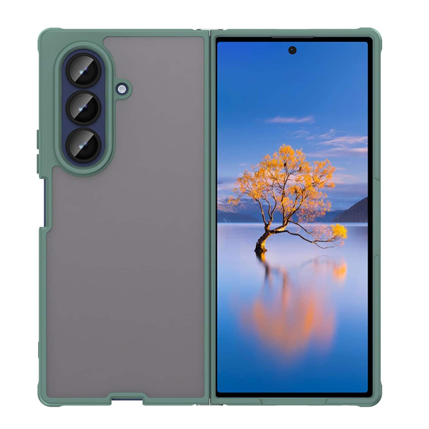 Front. Sahara - Venture Series Matte Case for Samsung Galaxy Z Fold7 - Cactus Green.