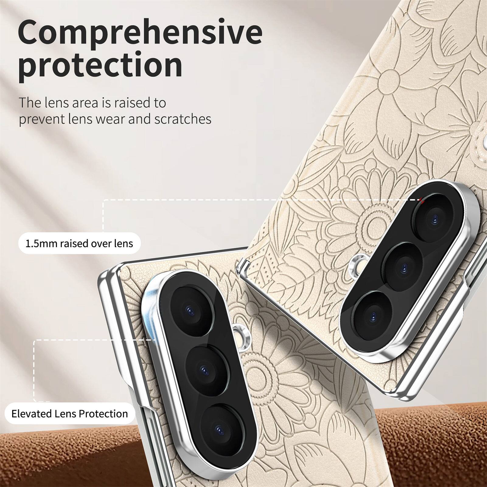 Comprehensive protection  
The lens area is raised to prevent lens wear and scratches  

1.5mm raised over lens  

Elevated Lens Protection