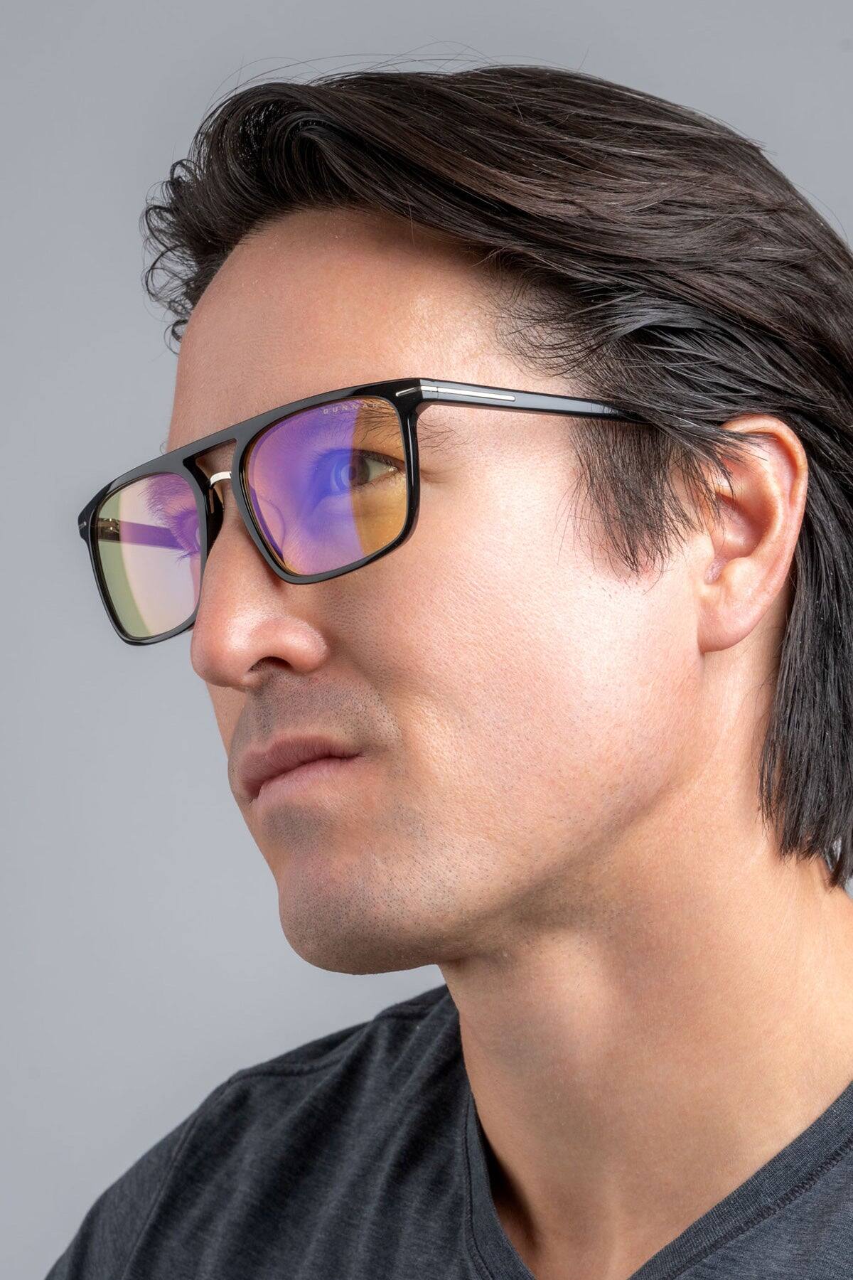 Alt View 4. GUNNAR - GUNNAR Computer Glasses  -  Haus, Onyx, Clear Lens - Blue Light Blocking, Relieve Dry Eye, Anti Glare - Onyx.
