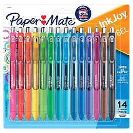 Paper Mate - InkJoy Retractable Gel Pens, Medium Point, 0.7mm, Assorted Ink, 14/Pack (1951636)
