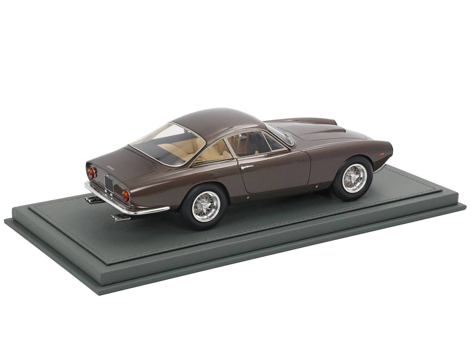 Alt View 6. BBR - Ferrari 250 GT Lusso Brown Metallic "S/N 4891 GT Steve McQueen" With Display Case Limited Ed 1/18 Model Car by BBR.