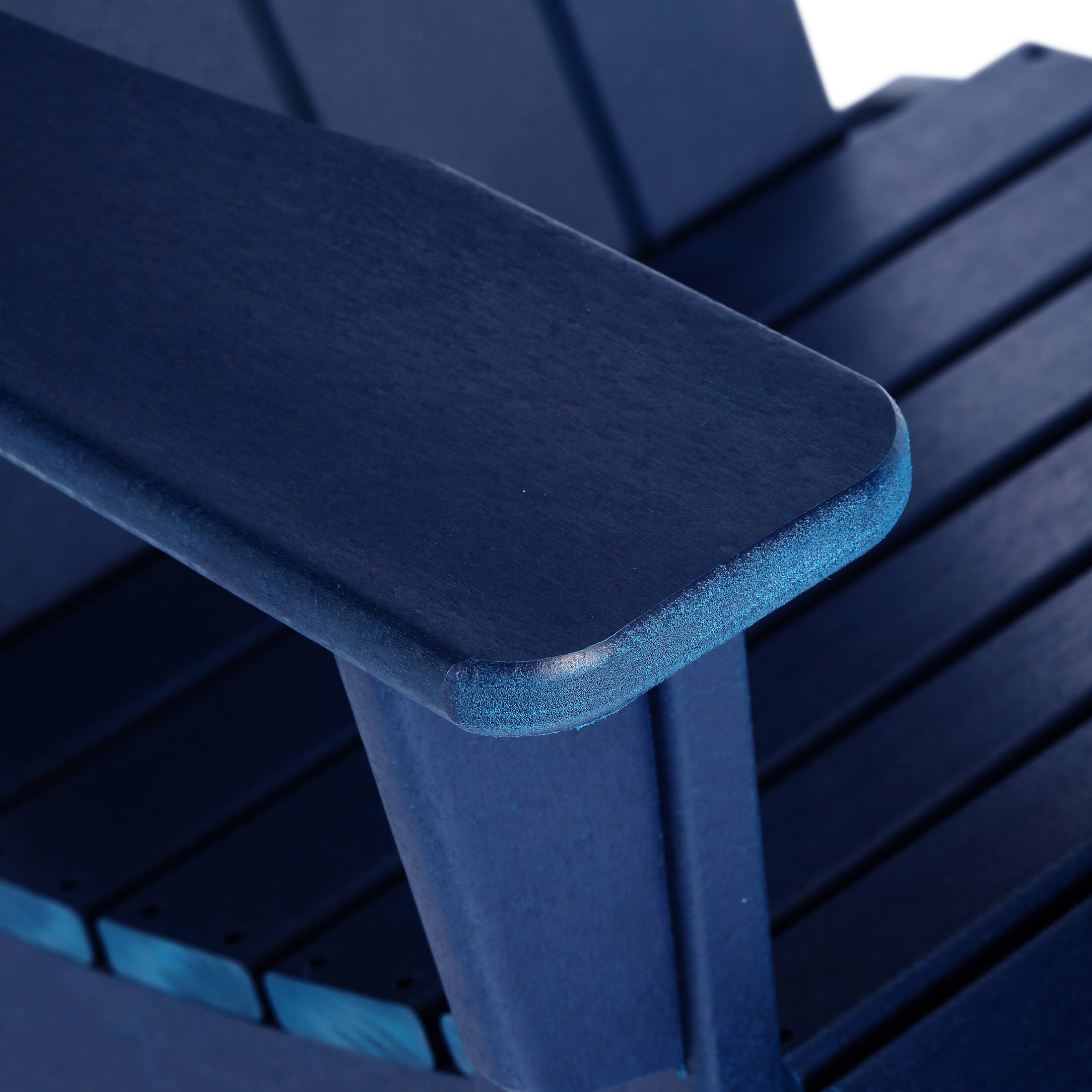 Alt View 4. WestinTrends - WestinTrends Malibu 3-Piece set Outdoor / Patio Poly Adirondack rocking chairs with a side table ( 2 seater ) - Navy Blue.