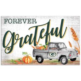 Fan Creations - Green Bay Packers 11" x 19" Forever Grateful Sign - White