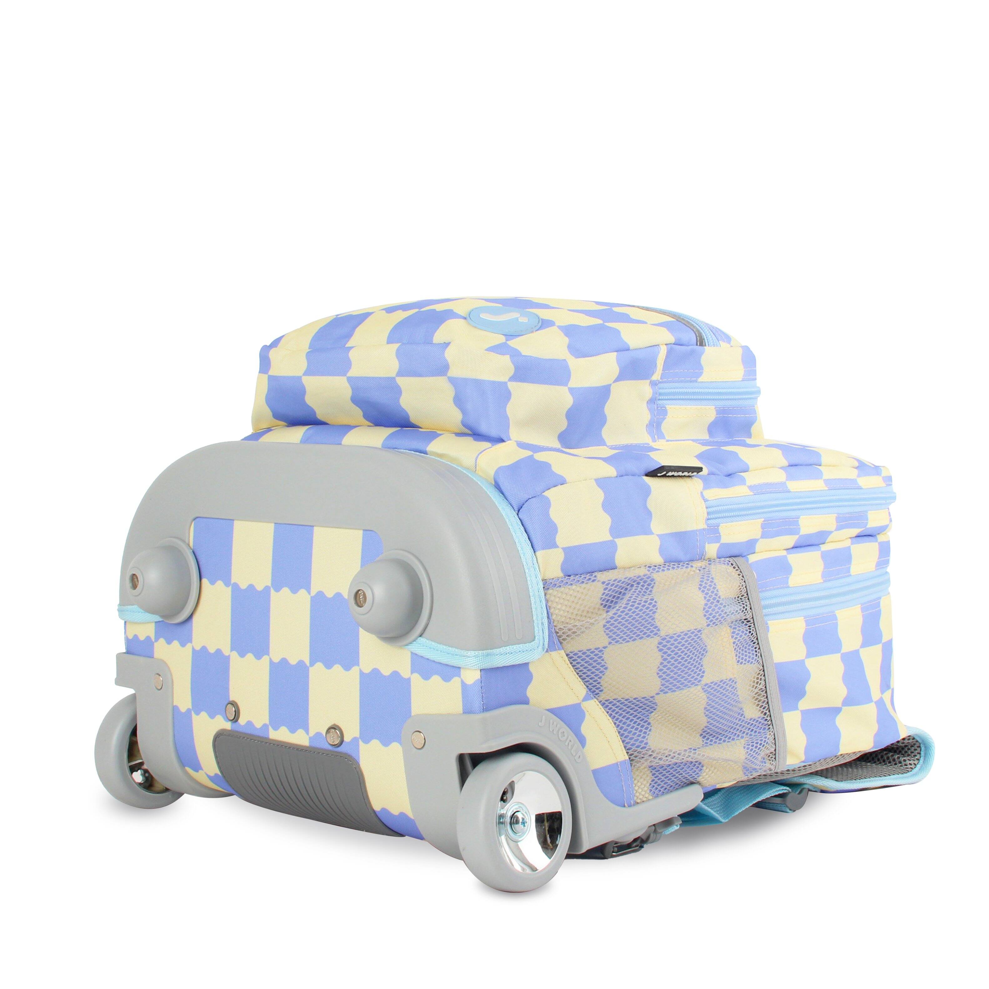 Alt View 1. J World - J World Unisex Sundance 20" Rolling Backpack With Laptop Sleeve For School And Travel, Wiggle Blue - WIGGLE BLUE.