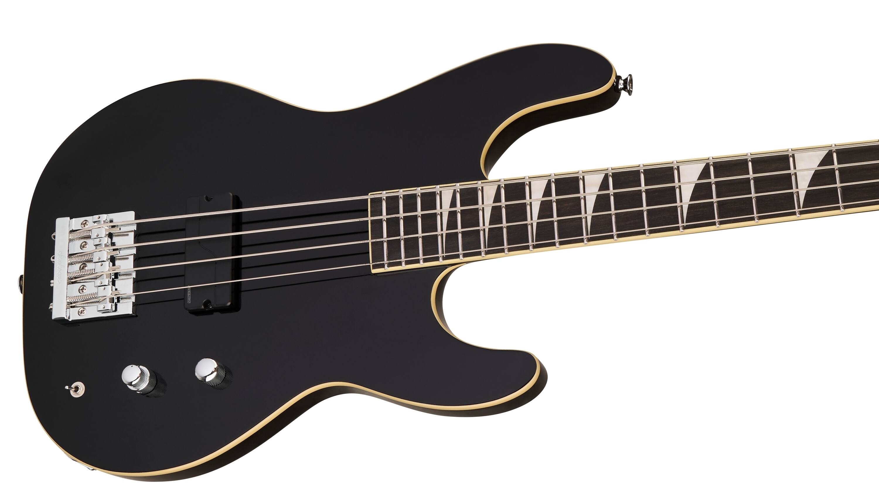 Left. Jackson - Jackson Pro Plus Limited Edition Pure Metal Concert Bass Guitar (Gloss Black).