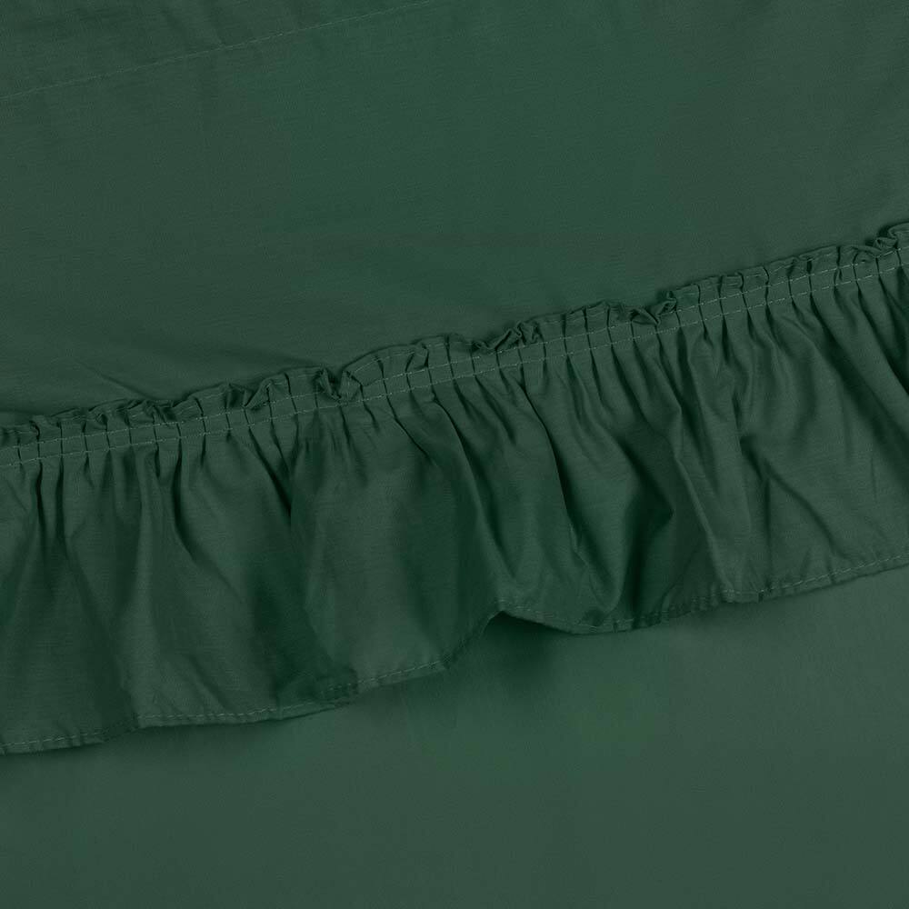 Left. Ellis Curtain - Ellis Stacey 1.5" Rod Pocket High Quality Fabric Solid Color Window Ruffled Filler Valance 54"x13" Harvest - Harvest.