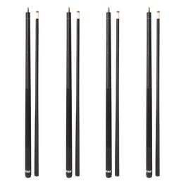 GSE Games & Sports Expert - Set of 4 Matte Fiberglass Graphite Composite Billiard Pool Cue Stick - 18/19/20/21oz Each - Black