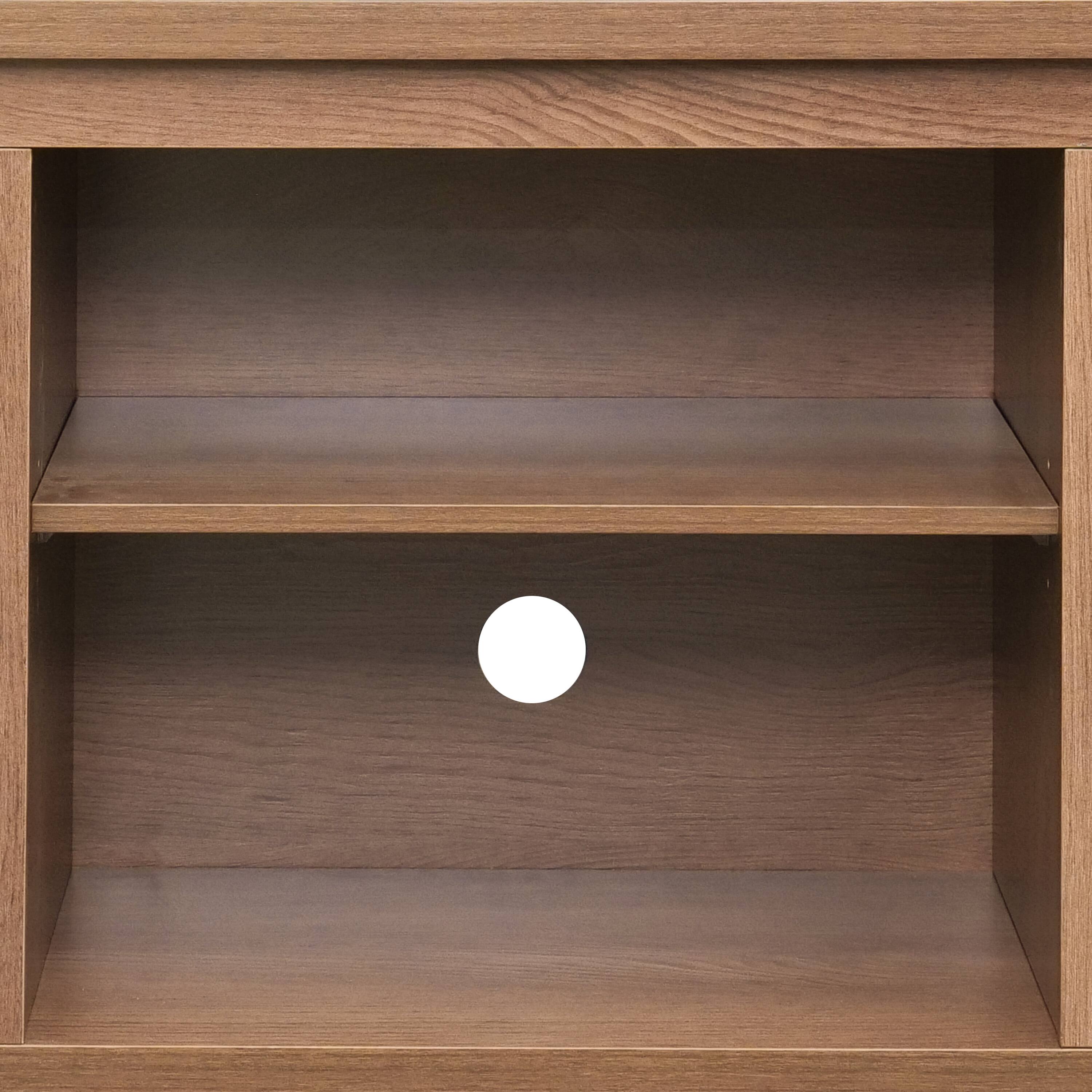 Alt View 10. Emma + Oliver - Liam TV Stand for up to 80" TV's - 65" Media Console with Classic Full Glass Doors & 3 Adjustable Shelves - Walnut.