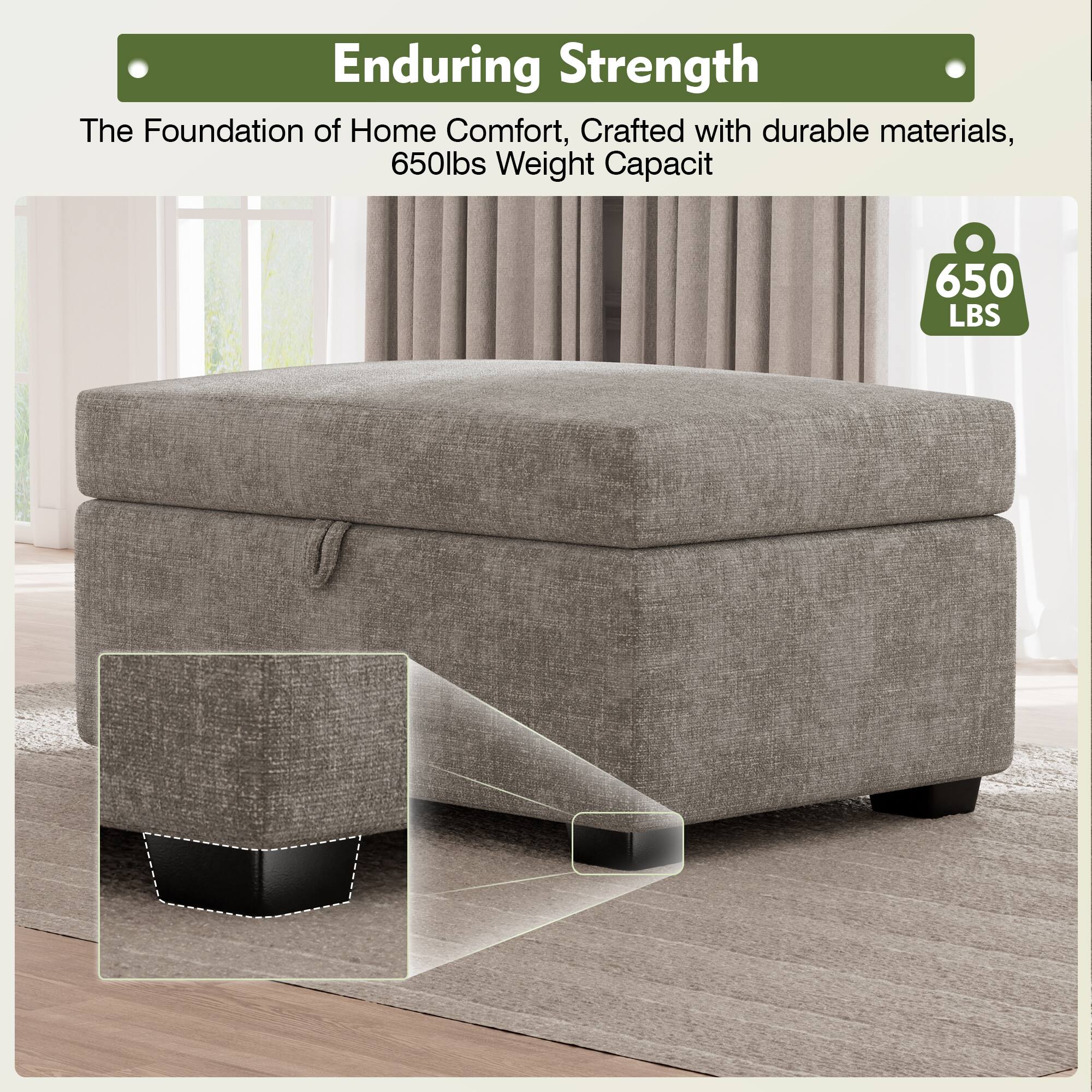 Enduring Strength
The Foundation of Home Comfort, Crafted with durable materials, 650lbs Weight Capacit
650 LBS